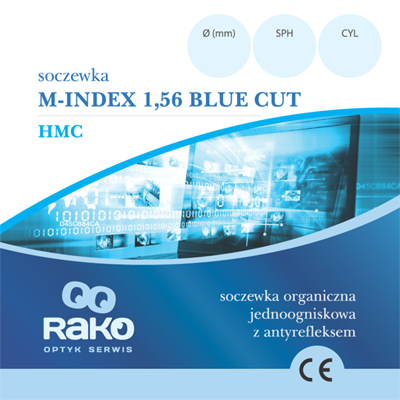 Organiczna 1,56 HMC Platinum Blue Cut