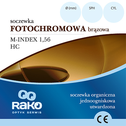 Organiczna 1,56 HC Fotochromowana Brązowa