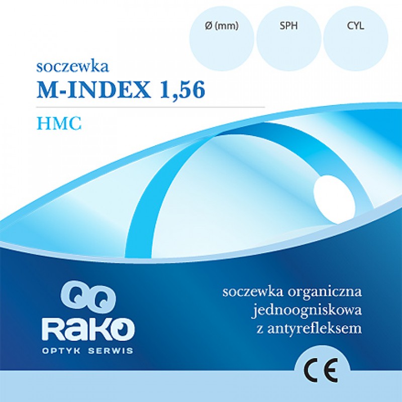 Organiczna 1,56 HMC Niebieski Antyrefleks