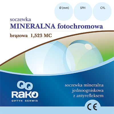 Mineralna 1.523 MC Fotochromowa Brązowa