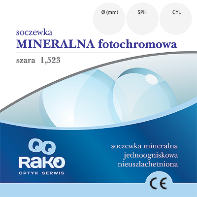 Mineralna 1,523 Fotochromowa szara